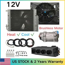 12V Air Conditioner Underdash Car Electric AC Kit Heat&Cool, Brushless Motor Fan picture