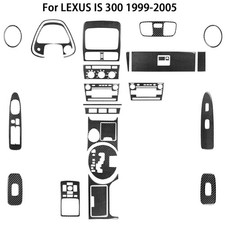 28Pcs Genuine carbon fiber interior trim stickers for Lexus IS IS300   1999-05 picture