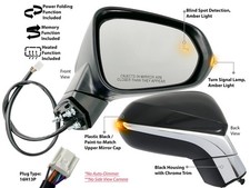 Power Folding Blind Spot Mirror for RX350 RX350L RX450h RX450hL Passenger Side picture