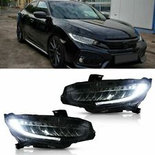 VLAND Pair LED Headlights For 2016-2021 Honda Civic With Sequential Turn Signal picture