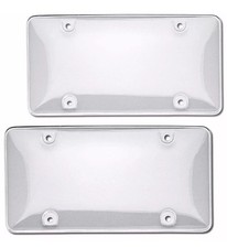 2pcs ABS Plastic Clear License Plate Tag Cover Frame Protector For US Car picture