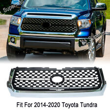Fit For 2014-2020 Toyota Tundra Front Bumper Grille Grill Chrome & Matte Black picture