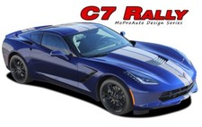 C7 RALLY Racing Stripe Dual Hood Vinyl Graphic 2015 2016 2017 2018 2019 Corvette picture