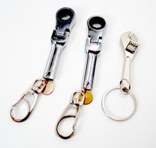 2-10mm Ratchet Wrench Keychain Key Rings § PLUS FREE BONUS Mini Tool picture