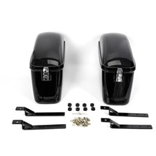 2x Universal Large Motorcycle Saddle Bags Hard Trunk Luggage Mounting Bracket picture