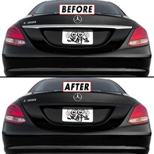 Chrome Delete Blackout Overlay for 2015-21 Mercedes C Class Sedan Trunk Trim picture