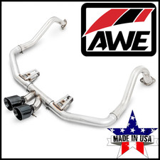 AWE Track Cat-Back Exhaust System fit 17-25 Porsche 718 Boxster/Cayman 2.0L/2.5L picture
