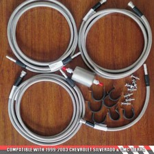 Fit 1999-2003 Chevrolet Silverado GMC Sierra SS Braided Fuel Line Quick Fix Kit  picture