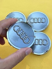 4x Audi 61mm Gray Chrome Wheel Rim Center Hub Caps Replacement4B0601170A picture