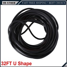 32FT U-shaped Door Bead Rubber Protector 10M Black picture