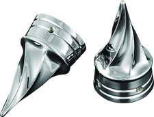 Kuryakyn 1217 Twisted Axle Caps Chrome Fits Harley Sportster XL1200 XL883 XLH picture