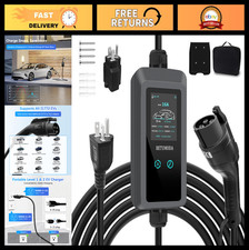 25FT Level 1 EV Charger with 2.8 Inch LED Touch Screen, 110V/240V Home Charging picture