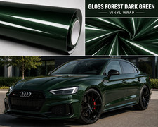 Premium Ultra Gloss Forest Green PET Liner Vinyl Wrap Film Bubble Free 5FTx55FT picture