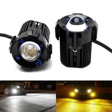 1-Inch White/Yellow Dual Color 20W Mini LED Projector Lens Driving Fog Light Kit picture