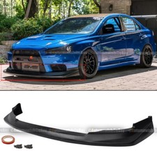 Fit 08-15 EVO X 10 Evolution Vortex Style Unpainted Front Bumper Lip Spoiler picture