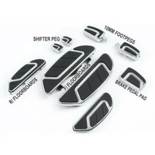 Chrome Floorboard Brake Pedal Shift Pegs Fit For Harley Touring Road Glide 86-Up picture
