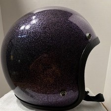 Vintage Norcon TW-1 Helmet Purple Metal Flake Open Face Size L Original Box picture