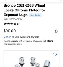 2021-2026 Ford Bronco Wheel lock Kit picture