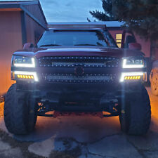 For 2003-2007 Chevy Silverado 1500 2500 3500 LED DRL Headlights DOT Bumper Lamps picture