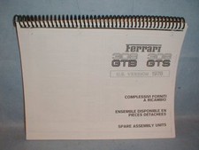 Ferrari  308 GTS GTB FACTORY PARTS MANUAL  with Exploded Views and Part #'s picture