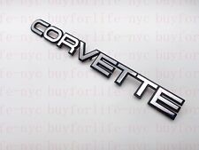 1x New For 84-1989 Chevrolet Corvette Rear Bumper Emblem 14064531 Chrome Black picture