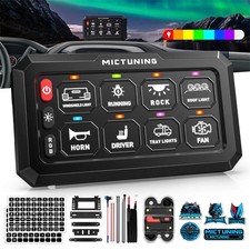RGB 8 Gang Switch Panel, IP67 Waterproof LED Touch Control Panel Box Truck Boat picture