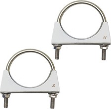 3 inch Muffler U-Bolt Clamps Heavy Duty 304 Stainless Steel 2 Pack Tail Pipe picture