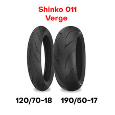 New Shinko 011 Verge Front + Rear Tire Set 120/70-18 190/50-17 120 190 17