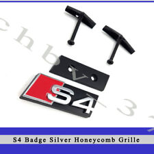 Audi S4 Front Grill Emblem Silver for S4 A4 Honeycomb Grille Badge Nameplate picture
