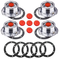 4 Pcs Aluminum Hub Cap Replaces 343-4009 with extra 5 Pcs Gaskets and 5 Pcs Rub picture