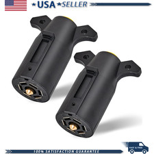RV 7 Pin Trailer Plug Splice-in Trailer Side Male End Way Round Wiring Harness picture