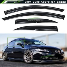 For 2004-2008 Acura TSX JDM Wavy Mugen Smoke Tinted Window Visor Rain Guard Vent picture