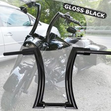 DNA CHROME BLACK 12'' 14'' 16'' 18'' Ape Hanger Fat Bars 2