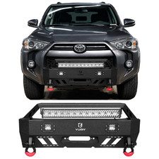 Steel Front Bumper For 2010-2024 Toyota 4Runner w/LED Light D-Rings Winch Plate picture