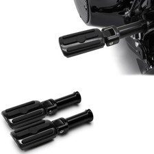 For Harley Softail Models 2018-2026 Rear Passenger Footpegs w/ Mounts Full-Black picture