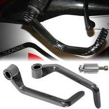 100% Carbon Fiber Pair Brake Clutch Lever Guards Protectors For ALL Motorcycle picture