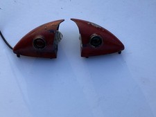 ORIGINAL PAIR Vintage Red 1920s STUDEBAKER Fender Marker Light JEWELS WOW picture