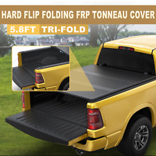 5.7/5.8FT 3-Fold FRP Hard Solid Tonneau Cover For 2016-24 Nissan Titan Truck Bed picture