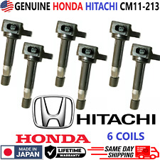 GENUINE HONDA Hitachi x6 Ignition Coils For 2008-2017 Honda & Acura 3.5L 3.7L V6 picture