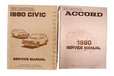 1980 Honda Civic Accord OEM Factory Service Manuals Repair Shop Manual Set of 2 picture