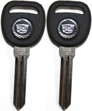 2 Pack - NEW CADILLAC ESCALADE DTS CTS STS JEWEL LOGO TRANSPONDER KEY BLANKS  picture