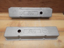 Ford Logo Small Block Chevy Aluminum Valve Covers 32 33 34 V8 Roadster Coupe Rod picture