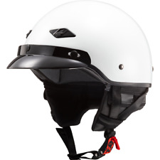 Open Box LS2 Helmets Adult Bagger Motorcycle Half Helmet Gloss White Size 2XL picture