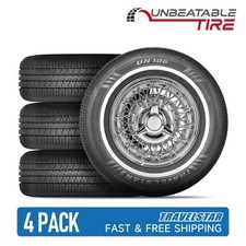 Set of 4 Travelstar UN106 215/70R15 98T 18mm White Wall A/S Passenger Car Tires picture