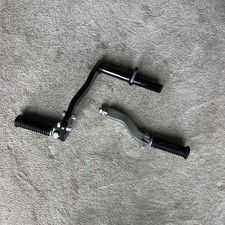 1990 - 2001 HARLEY DAVIDSON DYNA REAR PASSENGER FOOTPEG MOUNTING BRACKETS W/PEGS picture
