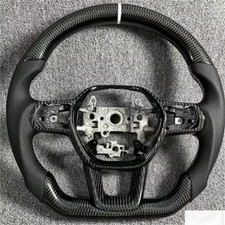 Customized black carbon fiber leather steering wheel for 2022-2025 honda civic picture