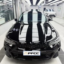 PET Gloss Piano Black Car Vinyl Wrap Film Roll 5ftx50ft Vehicle Wrapping Sticker picture