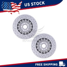2Pcs For Maserati Levante S Front Brake Disc Dimpled Rotors 2017-2022 New picture