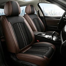 Pickup Truck Universal 5 Seat Covers Full Set Leather Silk Breathable Protector picture