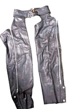 New Ladies Protech Black Premium Top Grain Leather Chaps XL picture